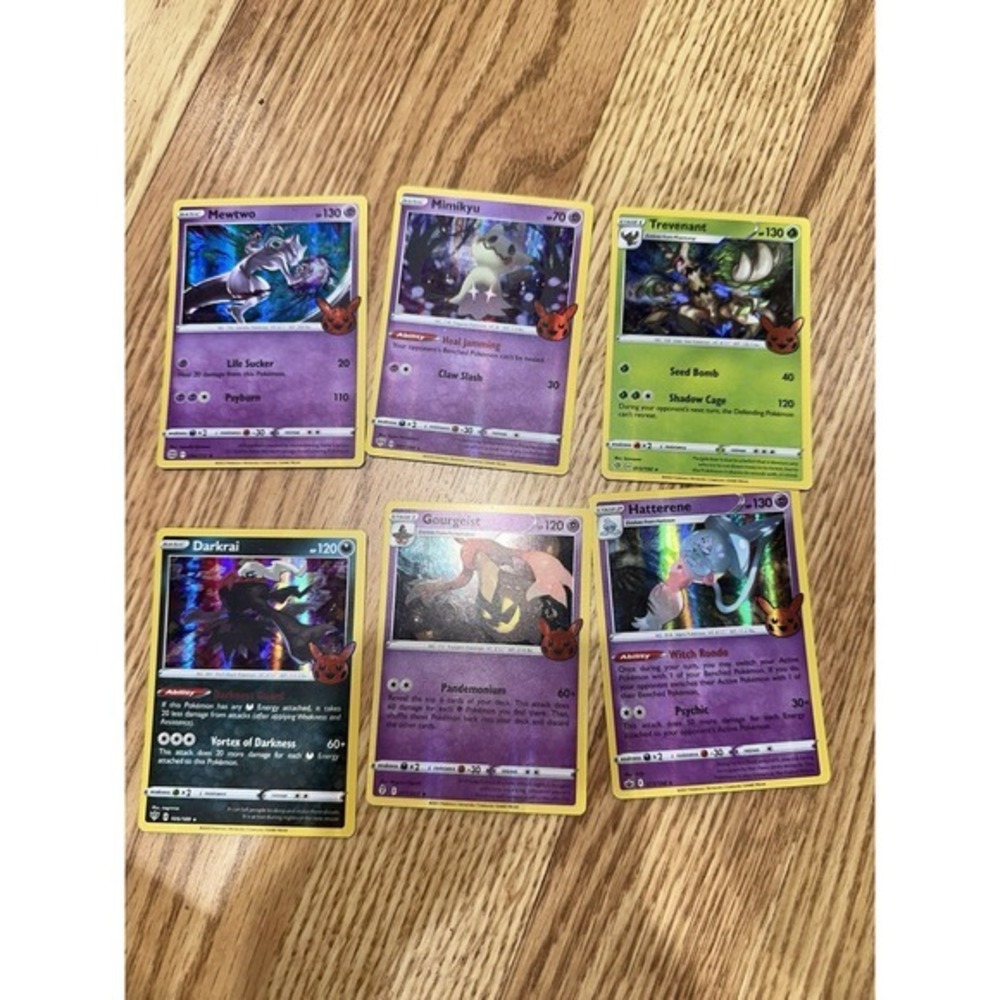 Lot of 6 Error pokemon cards David Dots perforated ink line Misprint Tot NM C21